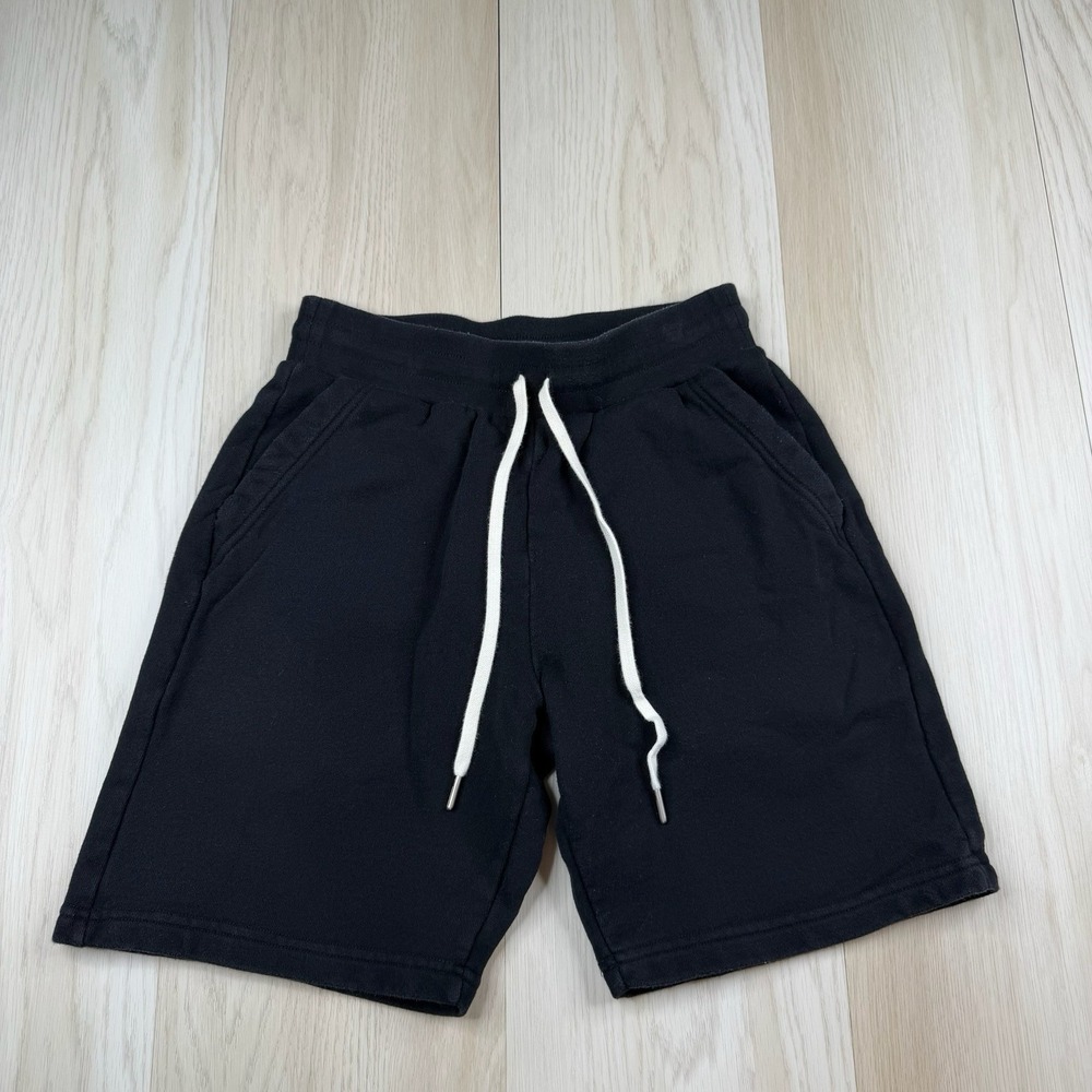 John Elliott Men's Sweat Shorts Shorts Black Drawstrings Size 2 Cotton